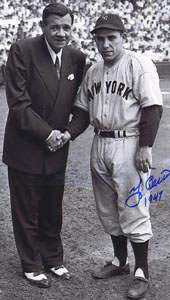Babe Ruth and Yogi Berra 1947